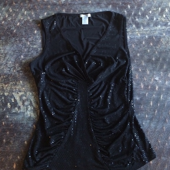 Black sequin top
