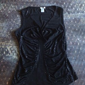Black sequin top