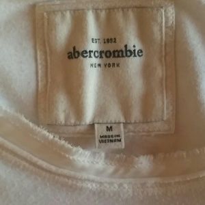 White Abercrombie long sleeve shirt M