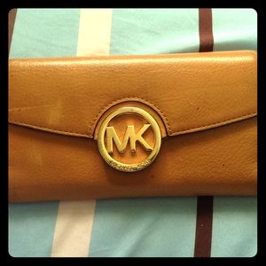 Tan Michael Kors wallet, authentic