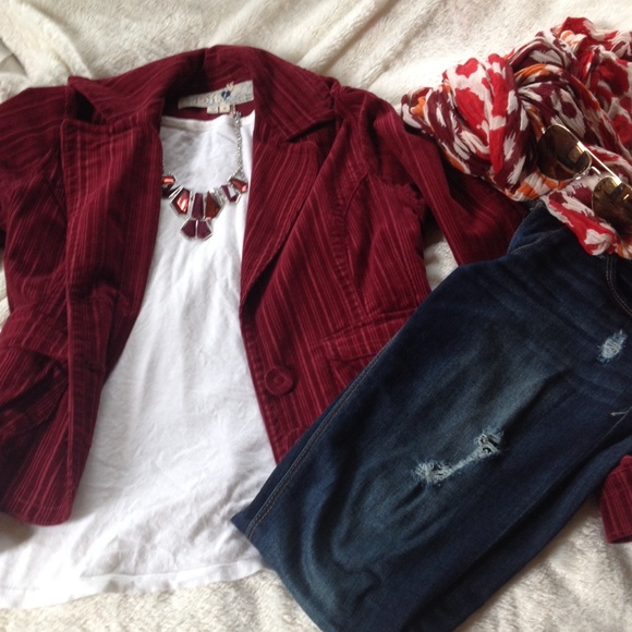Burgundy blazer
