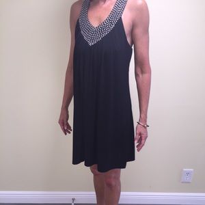 Boston Proper racerback black dress