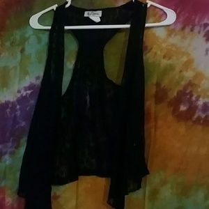 Lace tank top cover up thing size small