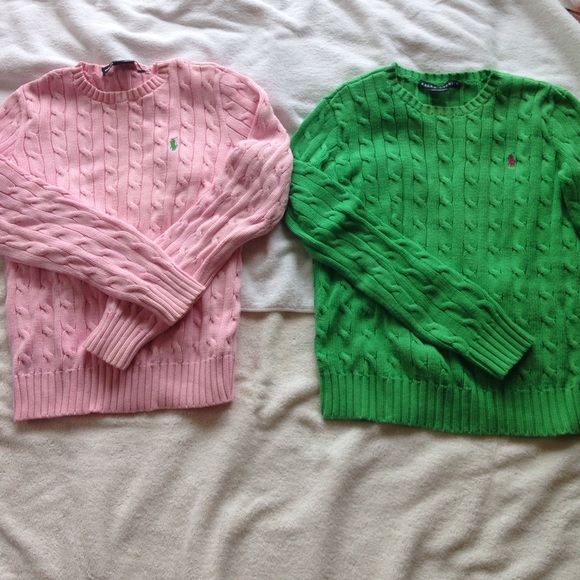 Ralph Lauren cable knit sweaters