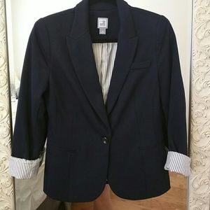 Navy Boyfriend Fitted Blazer