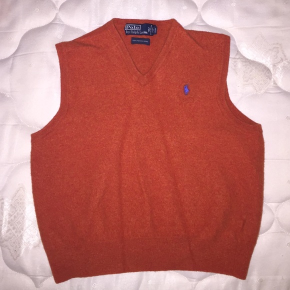 Orange Sleeveless Polo