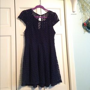 Navy blue lace dress