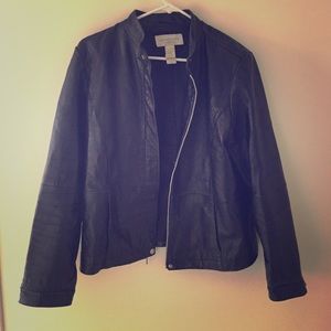 Black leather jacket