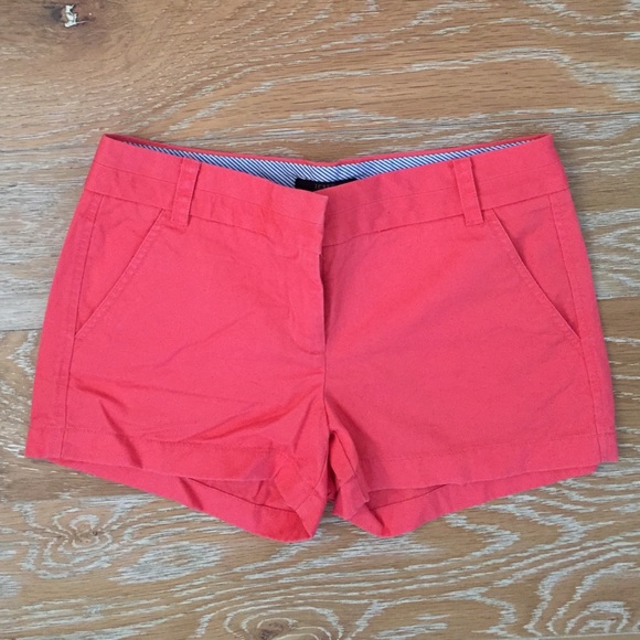 J.Crew 3" Chino Short in Neon Watermelon