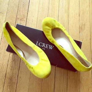 J Crew suede ballet flats