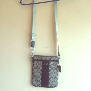 Brown coach cross body bag