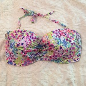 Victoria's Secret swim bikini top floral 34DD