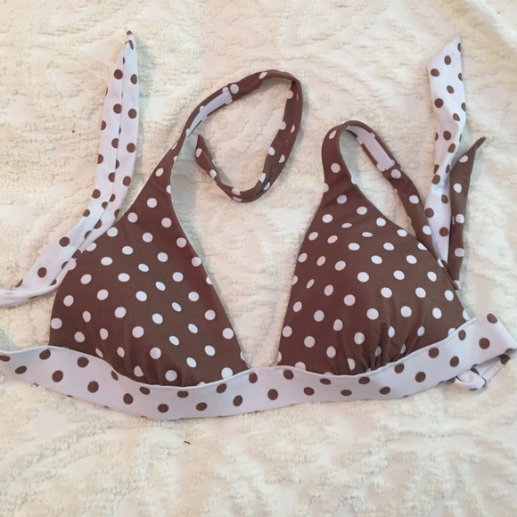 Victoria's Secret polka dot brown tan bikini small
