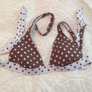 Victoria's Secret polka dot brown tan bikini small