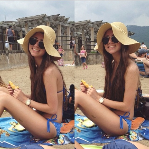 Golden floppy hat