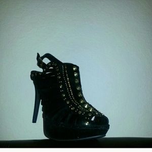 Black studded heel