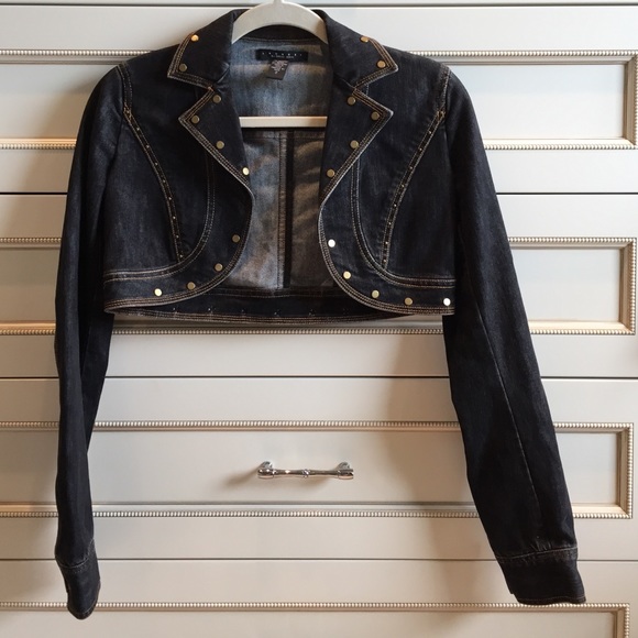 💄NOWT Laundry by Shelli Segal jean cropp open top