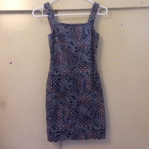 Hollister XS Aztec Print Blue Bodycon Dress