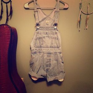 Vintage Gap light denim overalls