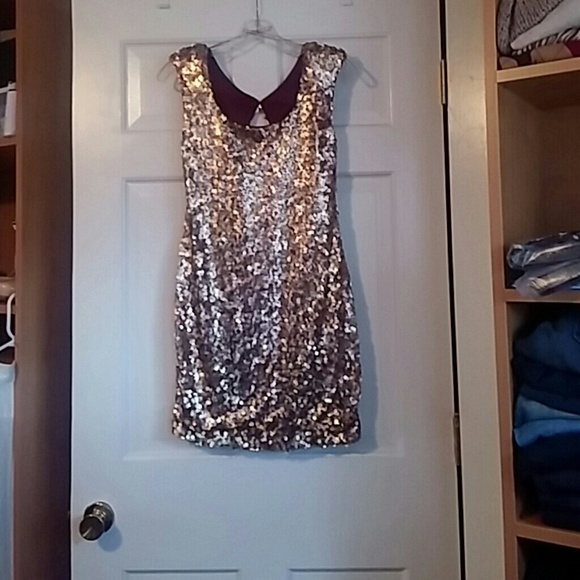 Cache Gold Sequin Dress