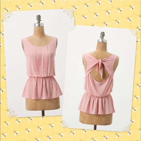 Anthropologie Pintuck Peplum blouse/top.