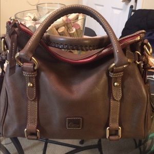 Authentic Dooney & Bourke Taupe Satchel