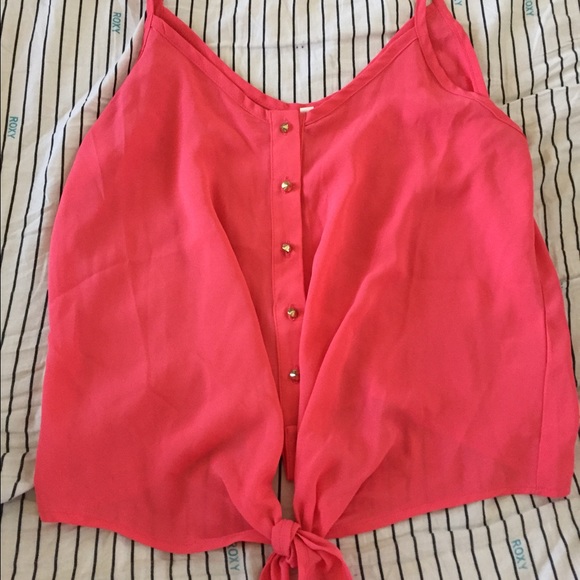 Pink Tie Tank top