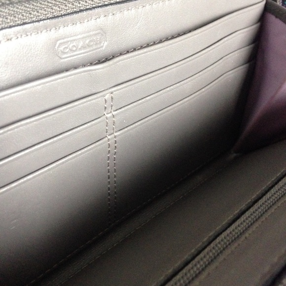 Coach metallic silver cheetah leopard print wallet - Picture 2 of 4