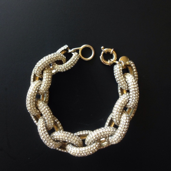 J.Crew crystal pavé chain link bracelet