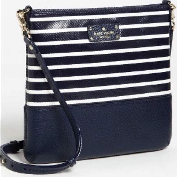 Authentic navy blue and white Kate Spade crossbody