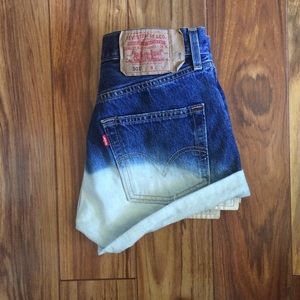 Vintage dipped High waisted denim shorts