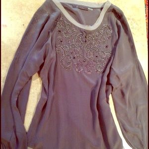Dressy gray blouse