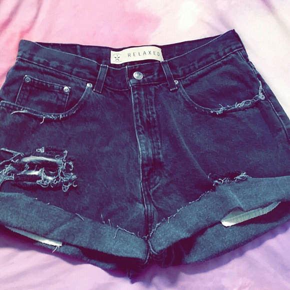 SOLD Black High Waisted Shorts