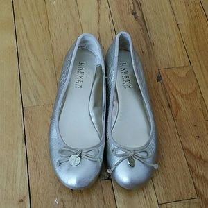 Ralph Lauren flats, gold metallic sz 6