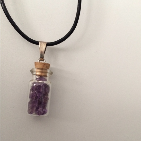 ✨SOLD✨ Amethyst Crystal Bottle / Vial Choker