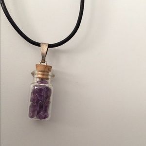 ✨SOLD✨ Amethyst Crystal Bottle / Vial Choker