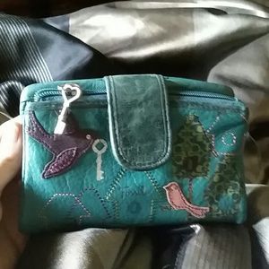 Geunine leather fossil wallet