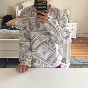 Money print sweater