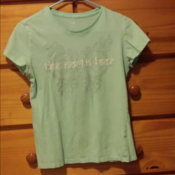 Mint north face graphic tee