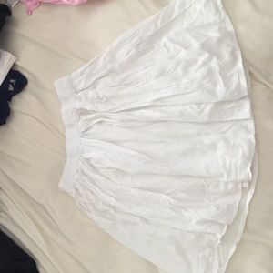White skirt.