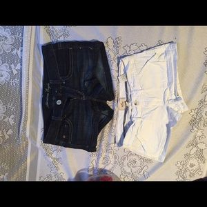 American eagle shorts and white Hollister shorts