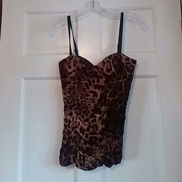 Leopard Venus Bodice Style Top