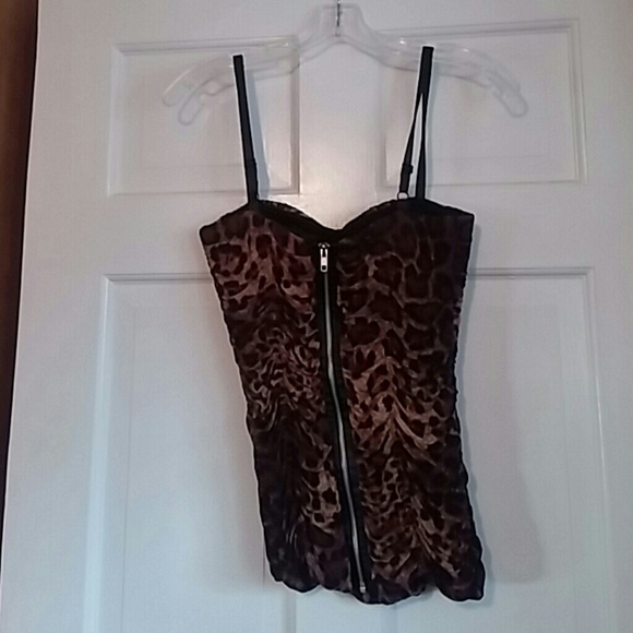 Leopard Venus Bodice Style Top - Picture 2 of 3