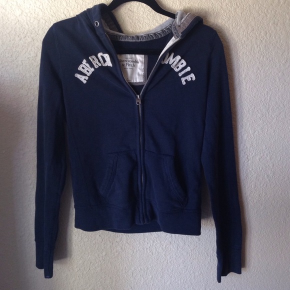 Abercrombie navy zip up (worn a few times)