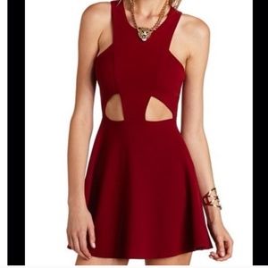 Cutout skater dress