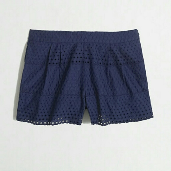 J.Crew Scallop Eyelet Shorts Sold Out Size 2