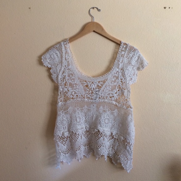 Cream Crochet Top