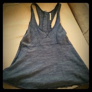 Free People charcoal racer back tank