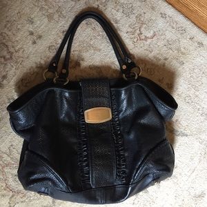 Bill Blass black and gold shoulder bag!
