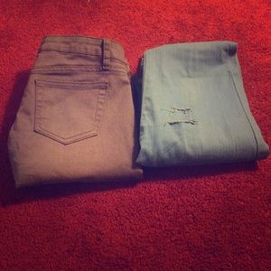 Bundle: Blue Ripped Jeans and Purple Jeans